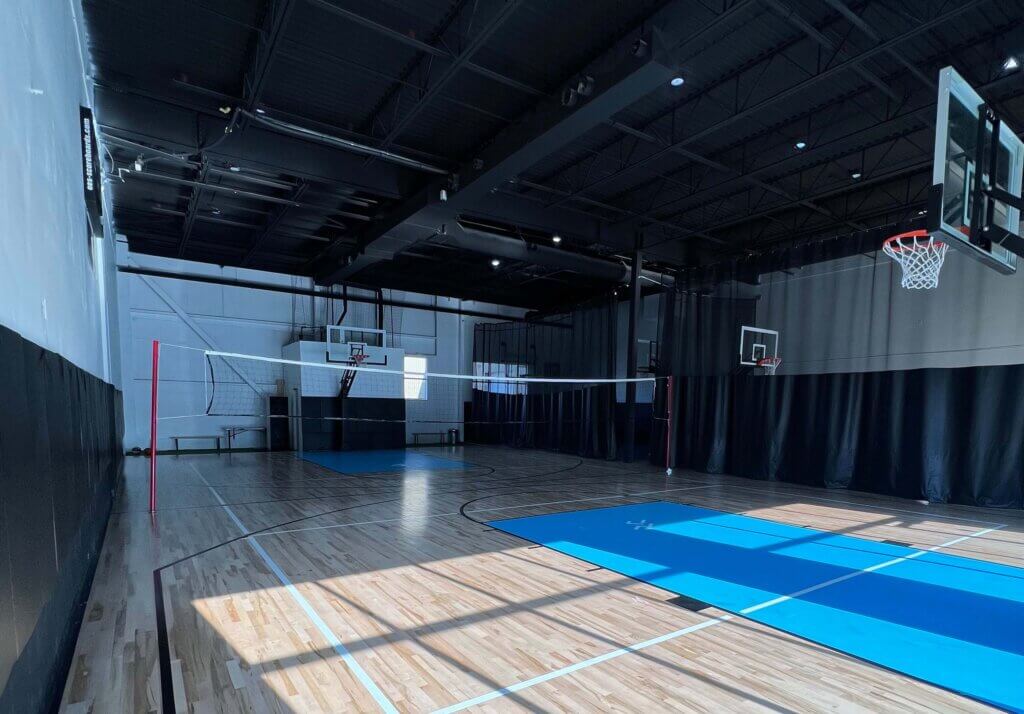 Basketball Court WIth Volleyball Net